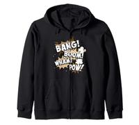 Tan Color Bang Boom Wham POW! Tan Graphic Sweat à Capuche