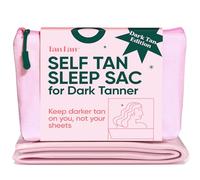 Tan Fan Sac de couchage autobronzant - Dark Tan Edition (rose) - Protège les draps du bronzage foncé - Pas de garantie de transfert - 100 % frais et soyeux, bas plus épais, dessus léger, ouvertures