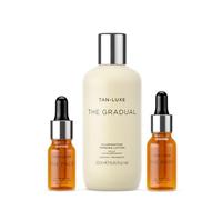TAN-LUXE THE FACE Gouttes autobronzantes, légères/moyennes (10 ml) + Tan Luxe THE GRADUAL Lotion autobronzante, (250 ml) + TAN-LUXE THE BODY Gouttes autobronzantes, légères/moyennes (15 ml)
