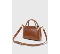 Tan Patent Versatile PU Leather Crossbody Bag for Women