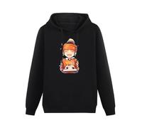 TAN YA XUE Inazuma Eleven Unisex Sweatshirts Graphic Pullover Mens Black Printed Hoodies M