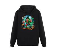 TAN YA XUE Leprechaun Horror Movie Unisex Sweatshirts Graphic Pullover Mens Black Printed Hoodies XL