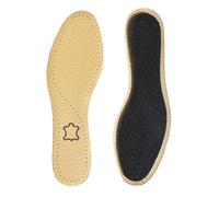 Tana Pure Leather Semelles pour chaussures - Cuir véritable avec mousse latex au charbon actif, pour chaussures élégantes et usage quotidien, femme et homme, EUR 44/45