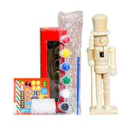 Tanakeji Casse-noisette inachevé à peindre - 18 cm - Décoration de Noël en bois - Figurine de décoration de table - Pour enfants et adultes - Amateurs de bricolage - Enseignants d'art - Liaison