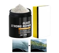 Tanakeji Nettoyant Pour Les Vitres De Voiture,85g Poudre De Revêtement Avec Éponge - Poudre De Polissage Pour Le Verre Contre Le Film D Huile | Pour Véhicules Automobiles Motos Rétroviseurs Intérieur