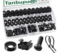 Tanbupu Lot de 120 écrous de cage M6 x 16 mm pour montage en rack, vis, rondelles et serre-câbles autobloquants, vis de rack de serveur et écrous carrés pour montage en rack, étagères