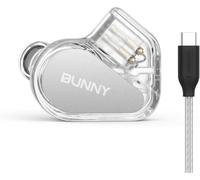TANCHJIM BUNNY Écouteurs de jeu, transducteur dynamique simple double chambre, IEM filaire 1DD 0.78 2pin, cavité labyrinthe pour basses, micro intégré - USB Type C