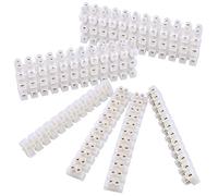 TANCUDER 10 PCS Barrette de Connexion 10A Bloc à 12 Bornes Avec des Vis Blocs de Jonction Électriques Double Rangée pour Fils de Raccordement, Appareils Électriques, Armoires Électriques, Blanc