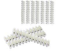 TANCUDER 10 PCS Barrette de Connexion 3A Bloc à 12 Bornes Avec des Vis Blocs de Jonction Électriques Double Rangée pour Fils de Raccordement, Appareils Électriques, Armoires Électriques, Blanc