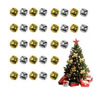TANCUDER 100 PCS Petites Clochettes Grelots Mini Clochette Noel Cloche de Noël 12mm Jingle Bells Coloré Grelots Clochettes Argent Cloche d'Or Mini Grelot et Clochette pour Sapin de Noël, DIY, Bracelet