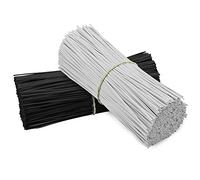 TANCUDER 400 PCS Serre Cable Plastique Collier de Serrage Blanc et Noir Collier Serflex Plastique 15CM Attaches Torsadées en Plastique Reutilisable pour Fixation des Fils, Sacs d'Emballage, Jardinage