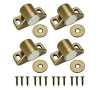 TANCUDER 4PCS Aimant pour Porte Placard Loquet de Porte Magnétique Fermeture de Porte Aimantée avec 4 Rondelles et 12 Vis Fermeture Magnétique Placard pour Meuble, Armoire, Cabinet