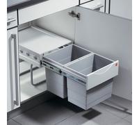 Tandem 4, Collecteur De Déchets Pour Portes Battantes, Gris Clair