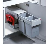 Tandem 7 K, les Collecteurs de Déchets pour Portes Battantes, Gris Clair