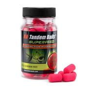 Tandem Baits Appâts Flottants pour La Pêche À La Carpe Zig Rig Chod Rig SuperFeed Fluo Mini Dumbells Floating 30 g Chili Et Robin Red