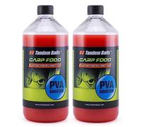 Tandem Baits Attractant Liquide Booster pour Pêche À La Carpe Carp Food PVA Booster 1000 ML Set De 2 Mélange De Saveurs Fruits