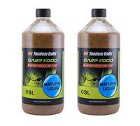 Tandem Baits Carp Food Natural Liquid CSL attractant pour carpes appâts pêche de la Carpe sans Effort appâts pour la pêche des Gros Poissons Accessoires pour la pêche de la Carpe 2X 1000ML