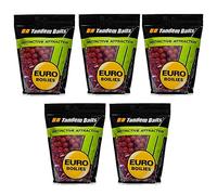 Tandem Baits Euro Boilies pour Carpes Pêche Fraise 16 mm 1 kg 5 pcs