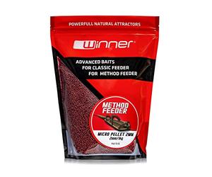 Tandem Baits Method Feeder Pellet pour Carpes Pêches Gardons Brèmes Carassins Rotengles Crevette Rouge 2mm 1kg