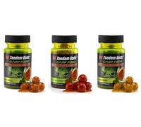 Tandem Baits Set de 3 Carp Food Mini Boosted Hookers Flavour Mix no 2, D'appâts pour carpes, Pêche de la Carpe, Peche, Pop-Ups, Bouillette Carpe, Professionnel Accessoires de Pêche Carpe 12mm 50g