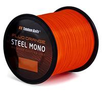Tandem Baits Steel Mono Fluo Orange Fil de Pêche Carpe Nylon Matériel de Pêche Transparent Ultra Résistant 600 m 0,30 mm