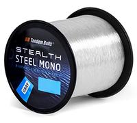 Tandem Baits Steel Mono Stealth Fil de Pêche Carpe Nylon Matériel de Pêche Transparent Ultra Résistant 1100 m 0,35 mm