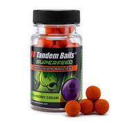 Tandem Baits SuperFeed Diffusion Mini Pop-Up Crème de Fraise, D'appâts pour carpes, Pêche de la Carpe, Peche, Pop-Ups, Bouillette Carpe, Professionnel Accessoires de Pêche Carpe 12mm 30g
