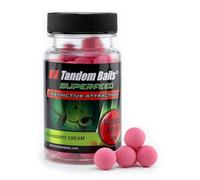 Tandem Baits SuperFeed Fluo Mini Pop-Up Crème de Fraise, D'appâts pour carpes, Pêche de la Carpe, Peche, Pop-Ups, Bouillette Carpe, Professionnel Accessoires de Pêche Carpe 12mm 30g