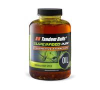 Tandem Baits SuperFeed Pure l'huile de Hot Indiana Spice, D'appâts pour carpes, Pêche de la Carpe, Peche, Pop-Ups, Bouillette Carpe, Professionnel Accessoires de Pêche Carpe 500ml