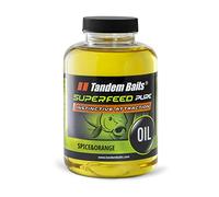 Tandem Baits SuperFeed Pure Oil Racines & Orange Attractant Intense Pêche de la Carpe sans Effort Huile pour bouillettes Appâts Pêche des Gros Poissons Accessoires pour carpes 500 ML