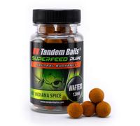 Tandem Baits SuperFeed Pure Wafters Hot Indiana Spice, D'appâts pour carpes, Pêche de la Carpe, Peche, Pop-Ups, Bouillette Carpe, Professionnel Accessoires de Pêche Carpe 12mm 30g