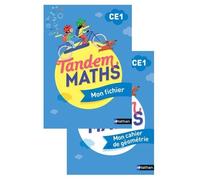 Tandem - Maths CE1 - Fichier de l'élève + Cahier géométrie - Christophe Gilger - Nathan - broché - Scolaire / Universitaire