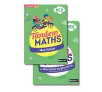 Tandem - Maths CE2 - Fichier de l'élève + Cahier de géométrie - Programme 2025 - Christophe Gilger - Nathan - Coffret - Scolaire / Universitaire