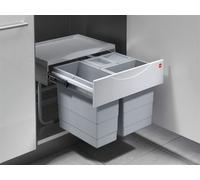 Tandem S 3, les Collecteurs de Déchets pour Portes Battantes, Gris Clair