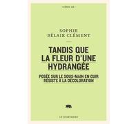 Tandis Que La Fleur D'une Hydrangée Posée Sur Le Sous-Main En Cuir Résiste À La Décoloration