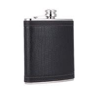 TANEAXON Flasque à Whisky en Acier Inoxydable de Grande Capacité avec Emballage en Cuir Noir 510 ml