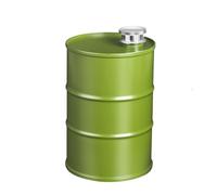 TANEAXON Flasque en acier inoxydable de grande capacité en forme de tonneau d'huile verte 708,7 g