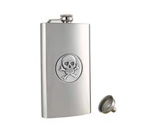 TANEAXON le Crâne Flasque de Poche en avec entonnoir et Boîte Acier Inoxydable Motif Tête de Mort 340 ml