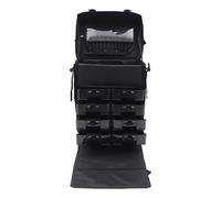 TaNeHaKi Beauty Case - Valise de maquillage professionnelle - Grande valise de maquillage en tissu Oxford - Avec tiroirs de rangement et roues - Valise de voyage pour coiffeur, Noir , Modernité