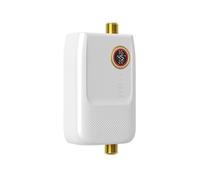 TaNeHaKi Chauffe-eau électrique, chauffe-eau instantané sans réservoir avec affichage LED, 30 à 55 °C, 5500 W, chauffe-eau sous évier pour cuisine, télécommande, chauffe-eau (blanc)