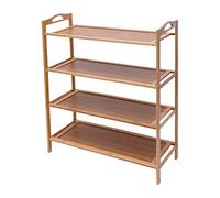 TaNeHaKi Étagère à chaussures en bois, 4 niveaux, étagère sur pied, étagère de cuisine, meuble à chaussures pour salle de bain, salon, couloir, cuisine, balcon