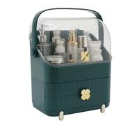TaNeHaKi Organisateur cosmétique vert - Boîte de rangement pour maquillage - Boîte de rangement avec tambour à pinceaux