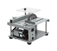 TaNeHaKi Scie de table portable, pour le travail du bois, scie circulaire de table multifonctionnelle, réglable avec 7 vitesses d'alimentation et 4 lames