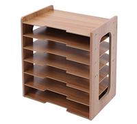 TaNeHaKi Système de rangement pour documents A4, 7 compartiments de rangement, bac à papier pour bureau, rangement de documents