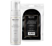 TanExpert Bronze Amber Mousse autobronzante 200 ml avec gant d'application Magic Mitt pour visage et corps