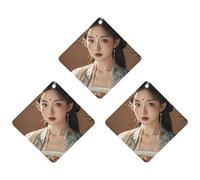 Tang Dynasty Noble Consort Lot de 3 désodorisants à suspendre pour voiture, maison, bureau Noir