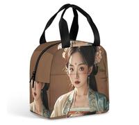 Tang Dynasty Sac à déjeuner Noble Consort pour homme et femme, sac fourre-tout isotherme portable avec poignée, étanche, réutilisable, pour le travail, le pique-nique, les voyages