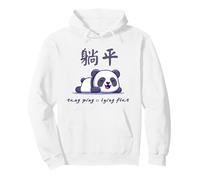 Tang Ping 996 Panda Kawaii Chinois allongé Sweat à Capuche