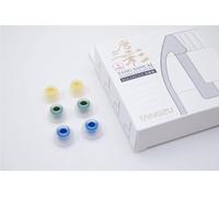 Tang Sancai Embouts auriculaires à texture mate et à rainures droites,pour IEMs,Ecouteurs Intra-auriculaires,Audiophile Musician pour Kiwi Ears Orchestra Lite KE4 Canta(S+M+L-3pairs)