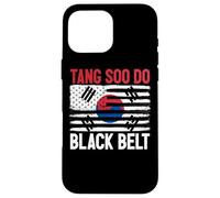 Tang Soo Do Ceinture de karaté pour Arts Martiaux coréens Noir Coque pour iPhone 16 Pro Max